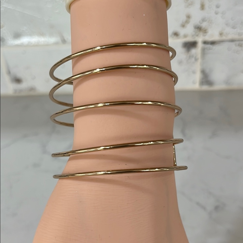 Gold Spiral Bracelet